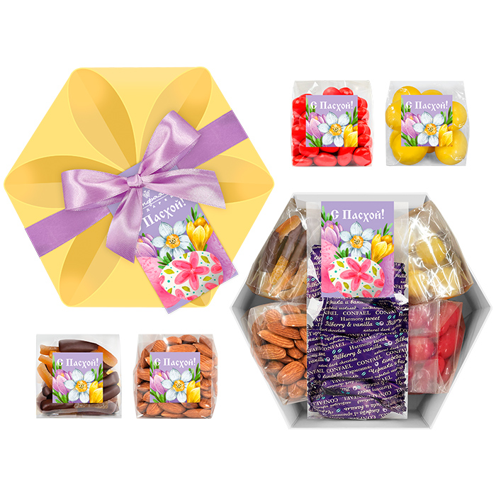 Набор цукатов, орехов и драже с Пасхой
