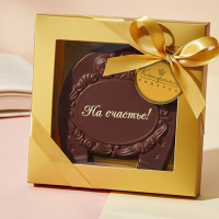 Шоколад молочный подкова "На счастье" золото 35г