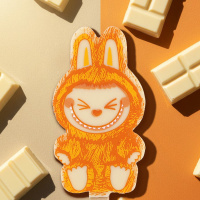 "Лабубушка" шоколад белый на палочке 19г (оранжевый декор)