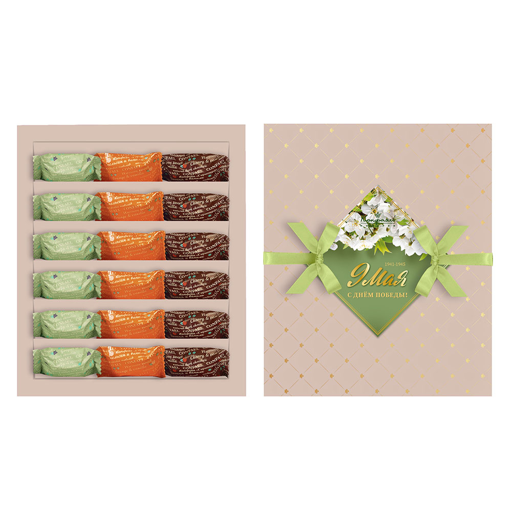 "9 мая!" суфле-мармелад (вишня и ваниль, апельсин и ваниль, виноград и ваниль)