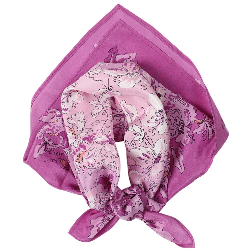 Платок «Фиолетовые цветы» (52х52см)