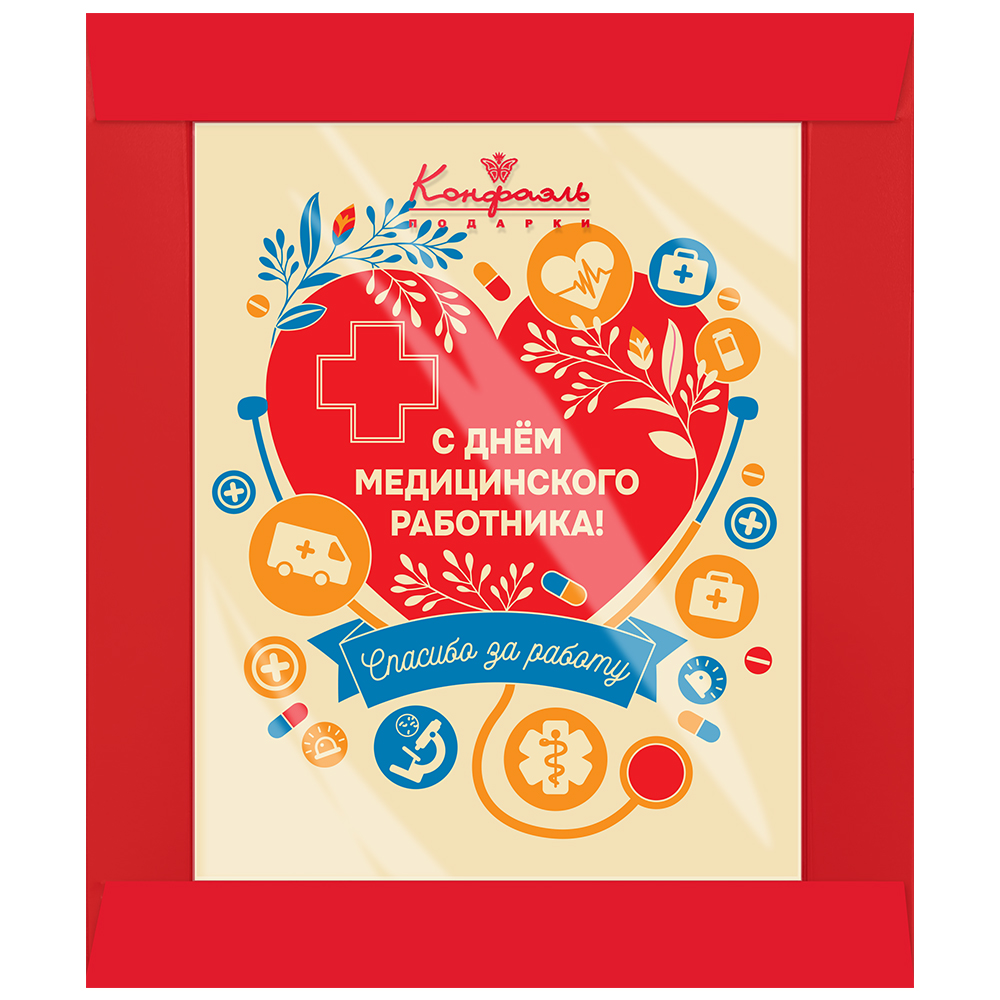 Открытка из белого шоколада С Днем медицинского работника 100г