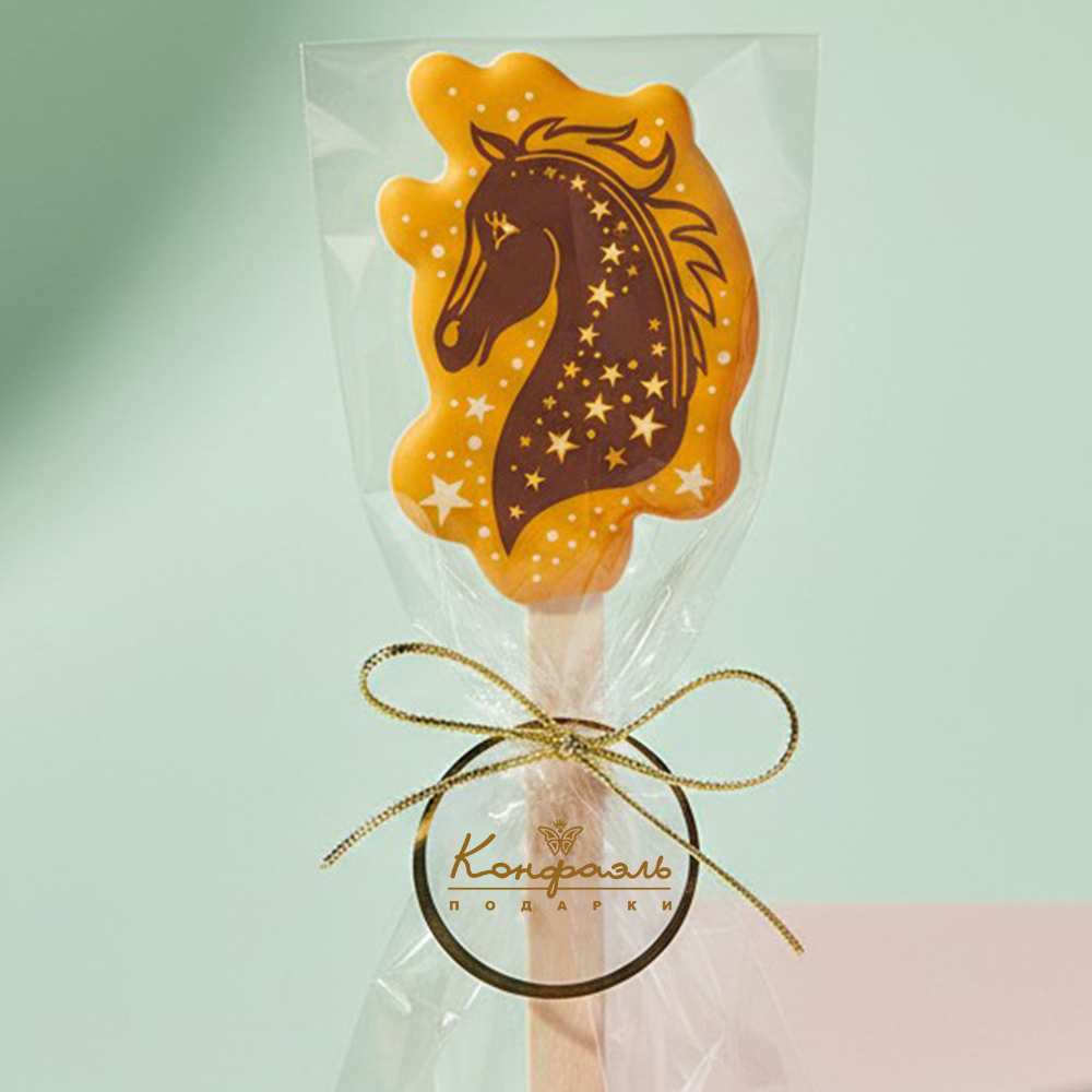 "Лошадка" шоколад апельсиновый на палочке 13г