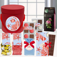 Набор: драже, мармелад, ассорти, шоколад, чай