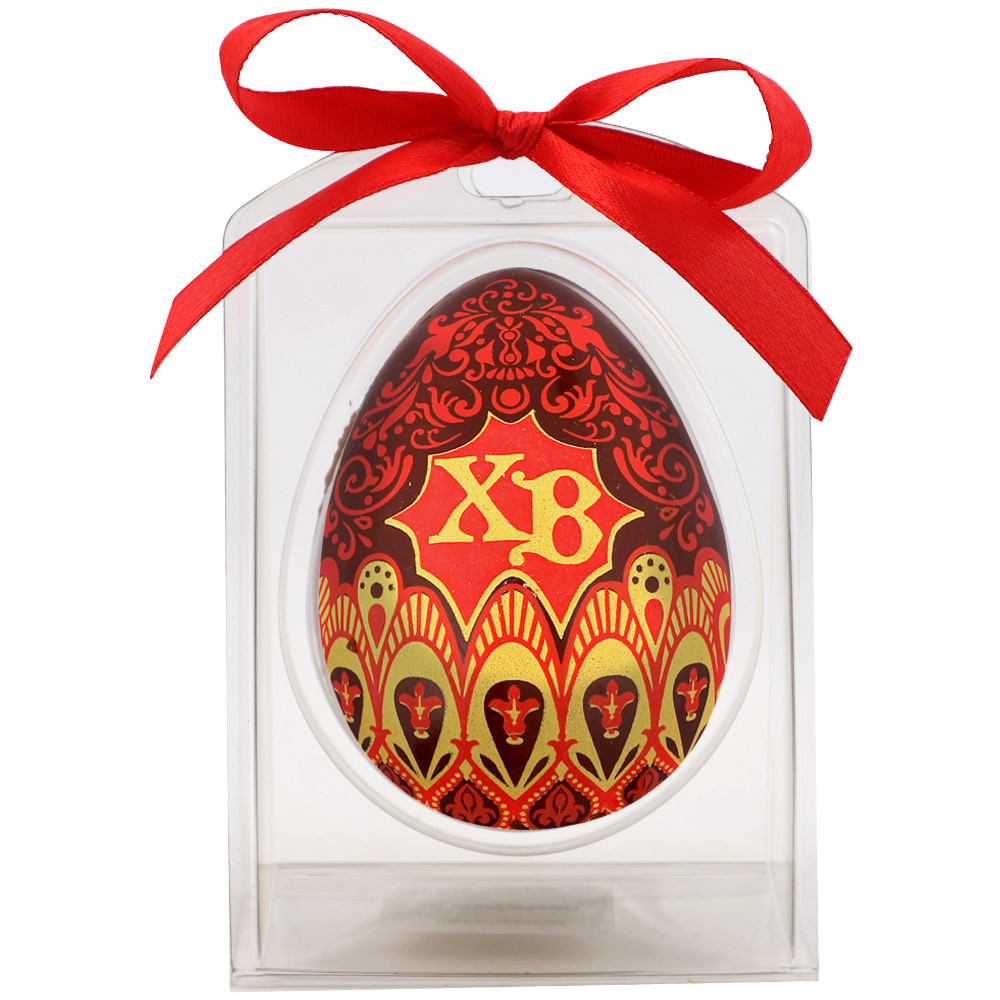 Яйцо из молочного шоколада с красным декором ХВ 30г