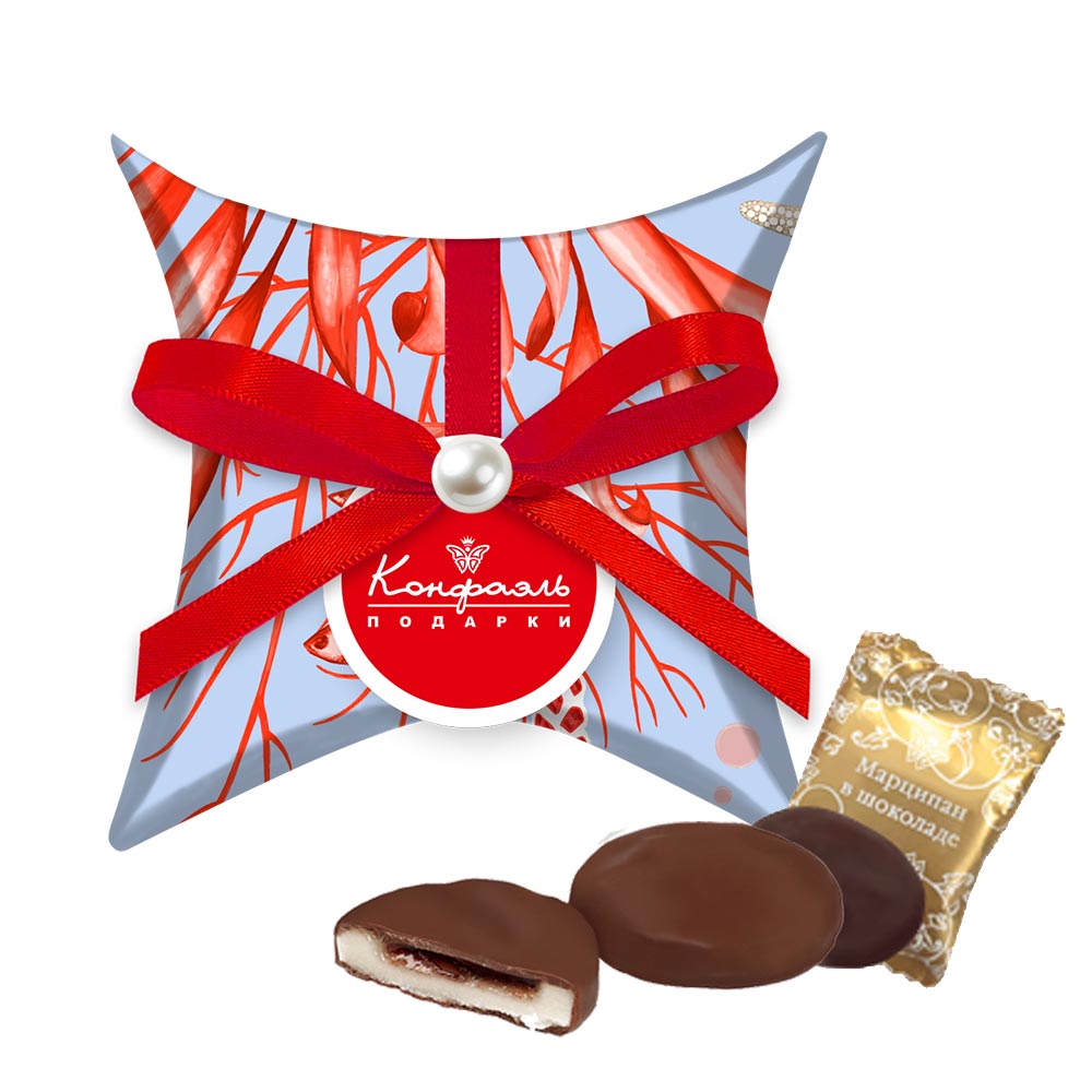 Подушечка малая с марципановыми конфетами 40г