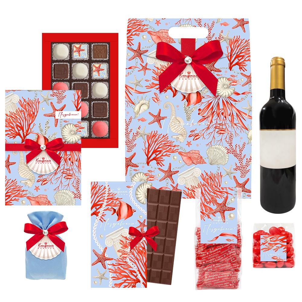 Сумочка большая: шоколад, мармелад, драже, конфеты глазированные  555г