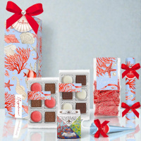 Набор: шоколадные конфеты ассорти, суфле, мармелад-суфле, конфета ручной работы, чай