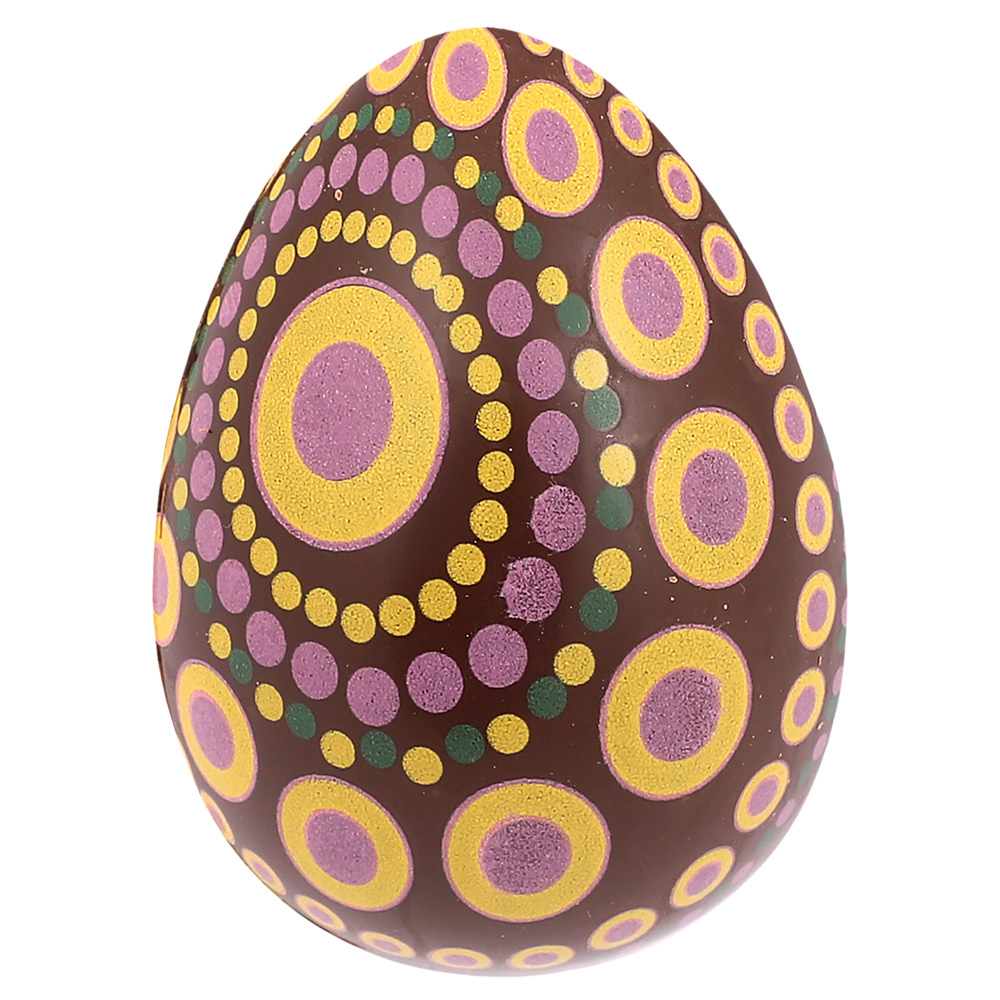 Яйцо из молочного шоколада с декором авангард