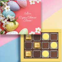 "С Днём Светлой Пасхи" набор шоколадных конфет и мармелада