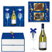 Набор суфле, драже, сухофрукты, ассорти и бокалы 2 шт.