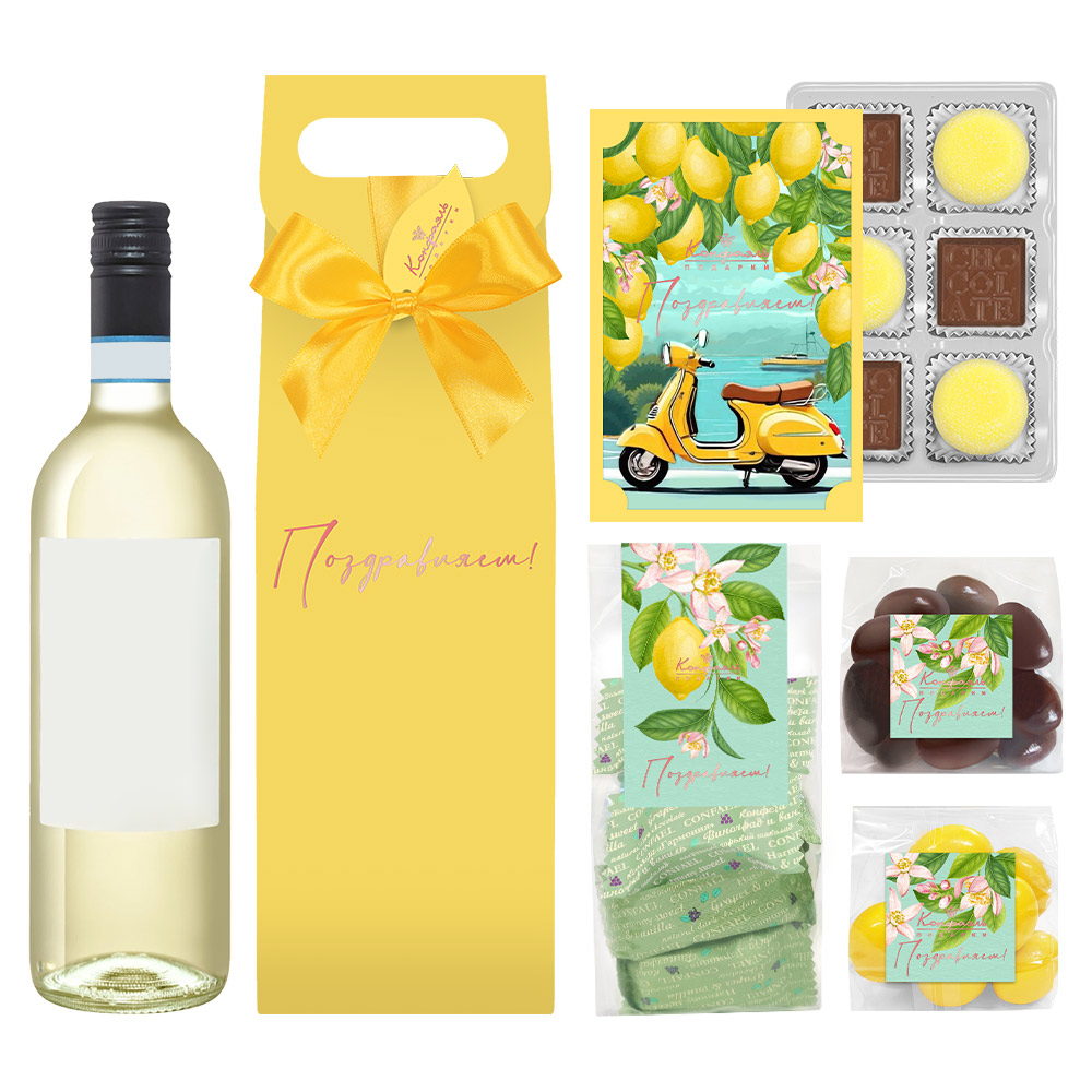 Набор: драже, конфеты ассорти, мармелад, мармелад-суфле в шоколаде