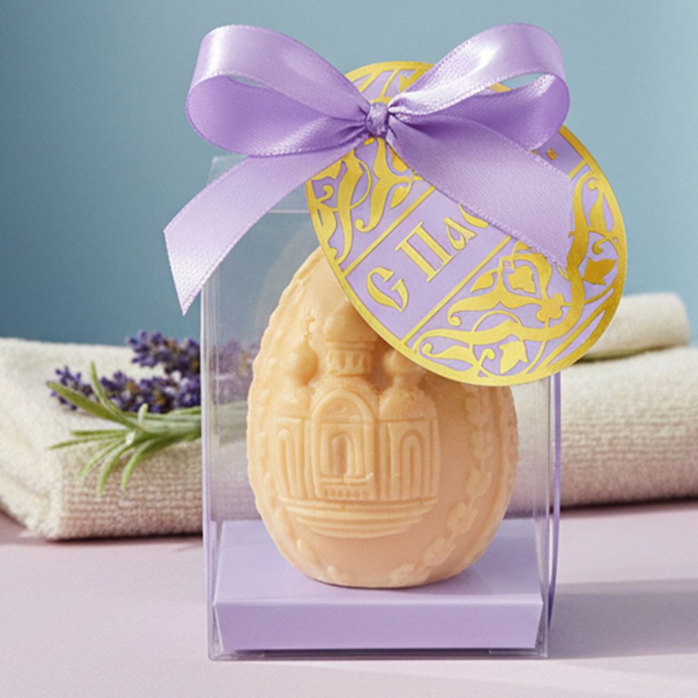 Барельефное яйцо из белого шоколада С Пасхой! 105г