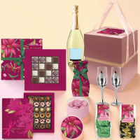 Куб высокий: драже, мармелад-суфле, конфеты ручной работы, бокалы 2шт