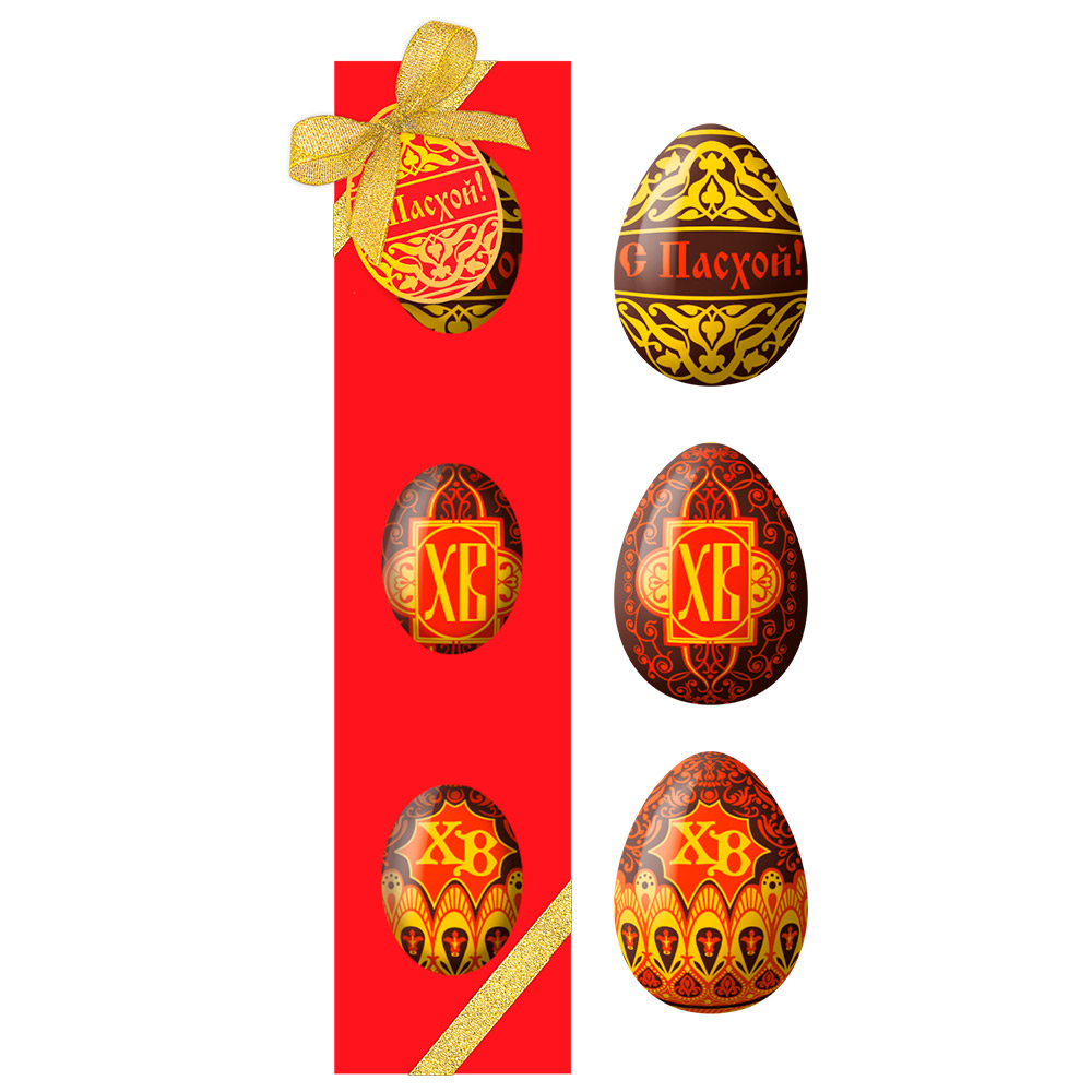 Набор яиц из молочного шоколада с Пасхой 90г