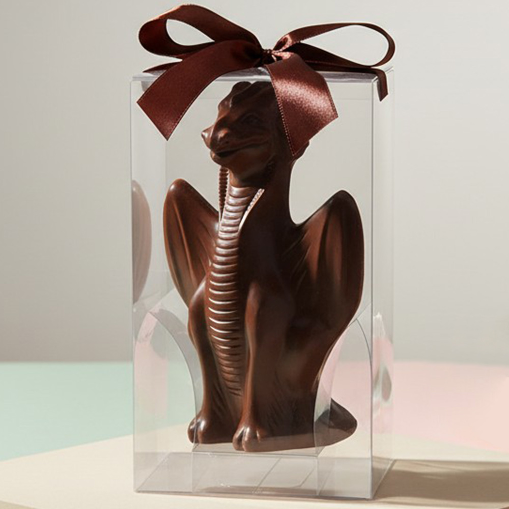 Скульптура из горького шоколада дракон 150г