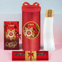 Круглый набор конфет и шоколада 9 Мая