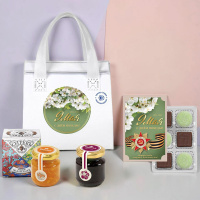 "9 мая" сумочка с конфетами: суфле, мармелад, чай, варенье