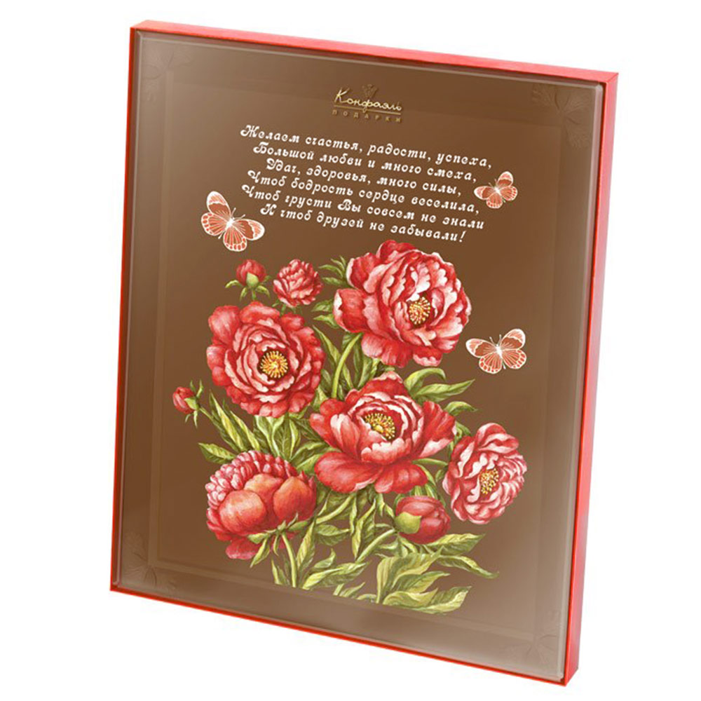 Открытка из шоколада Желаем счастья!