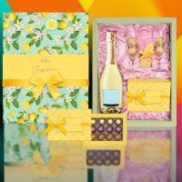 Набор бокалов и конфет ручной работы