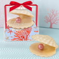 Скульптура жемчужина из белого шоколада 300г