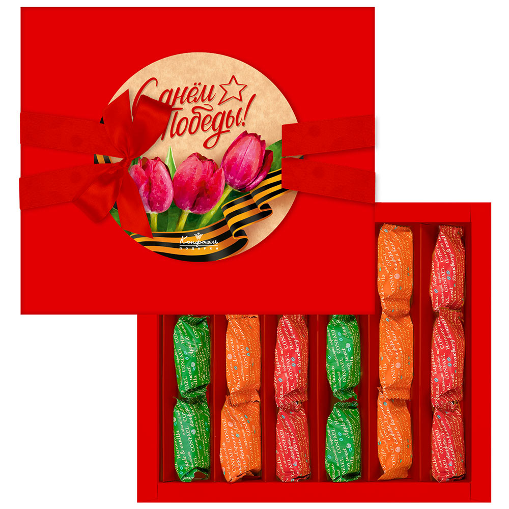 Набор двуслойных конфет "С Днем победы!"