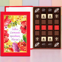 Конфеты ассорти, сухофрукты, мягкий грильяж с Пасхой книга 295г