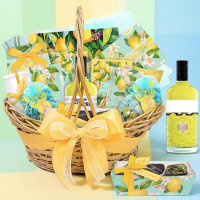 Корзина: шоколад, конфеты, оливки, кофе