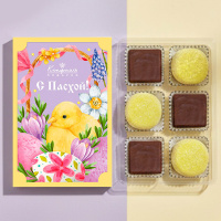 Банановое суфле в шоколаде и мармелад набор с Пасхой 65г