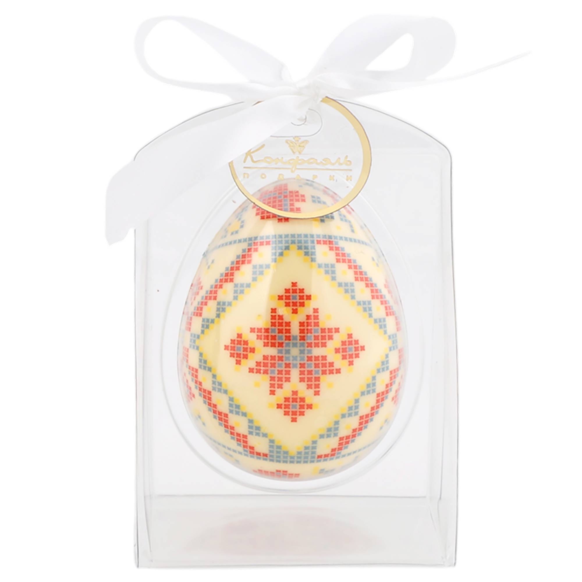 Яйцо из белого шоколада с орнаментом 30г