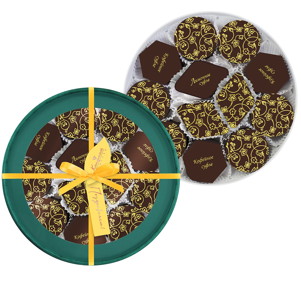 Суфле в горьком шоколаде (лимонное, шоколадное, кофейное) с декором 360г