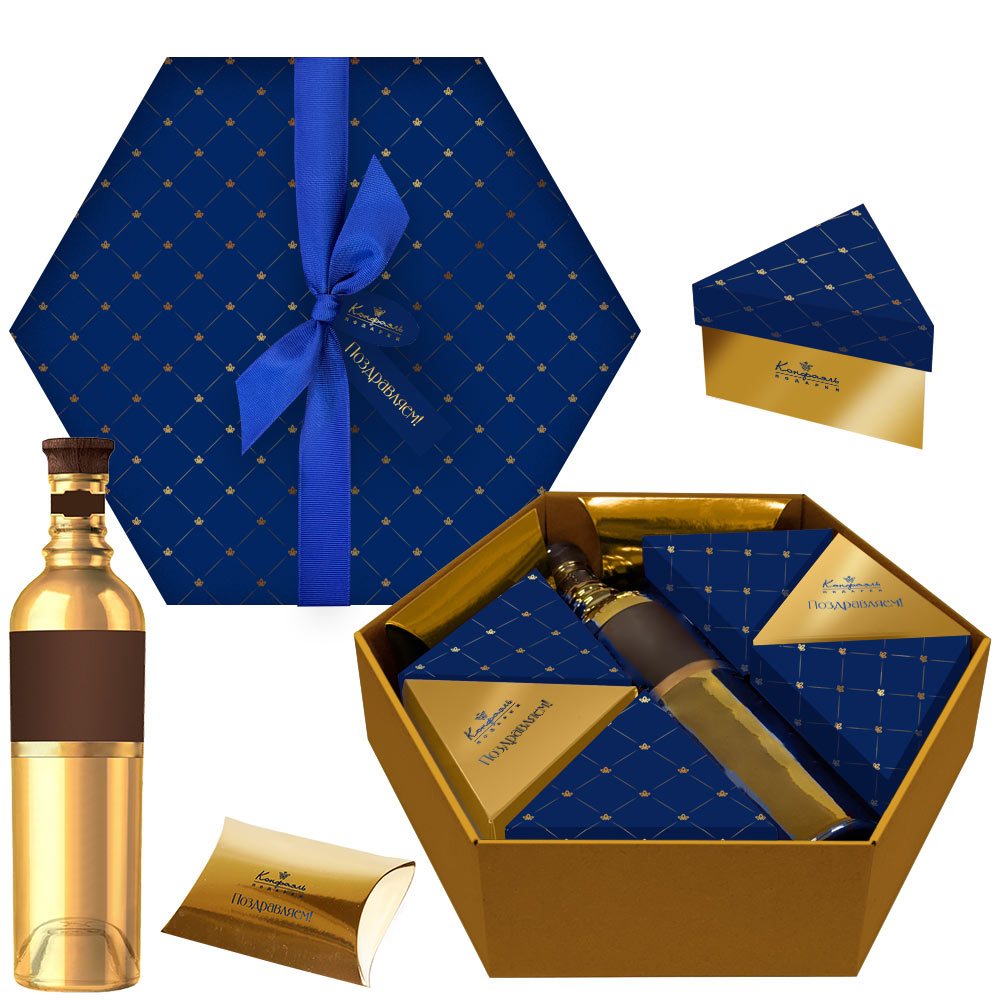 Набор мармелада, сухофруктов в шоколаде и конфет марципановых 690г