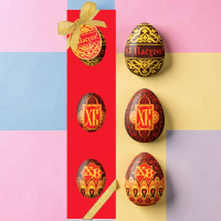 Набор яиц из молочного шоколада с Пасхой 90г