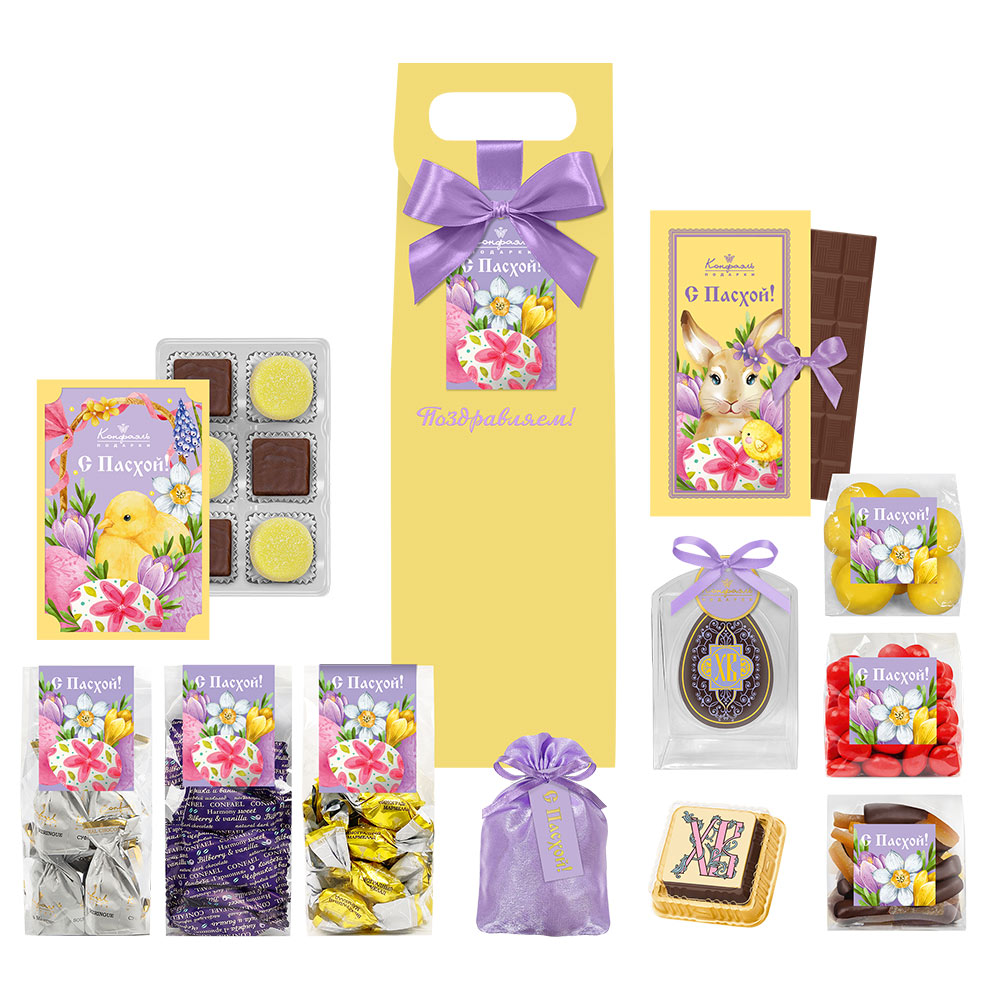 Пасхальный набор: шоколад, драже, мармелад-суфле