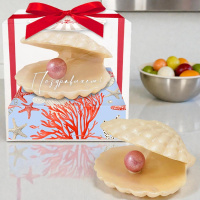 Скульптура жемчужина из белого шоколада 300г