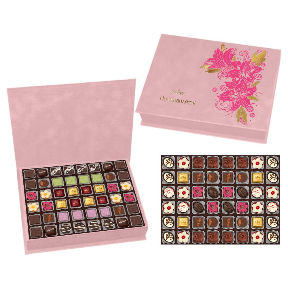 Роскошное собрание конфет ручной работы (розовое)