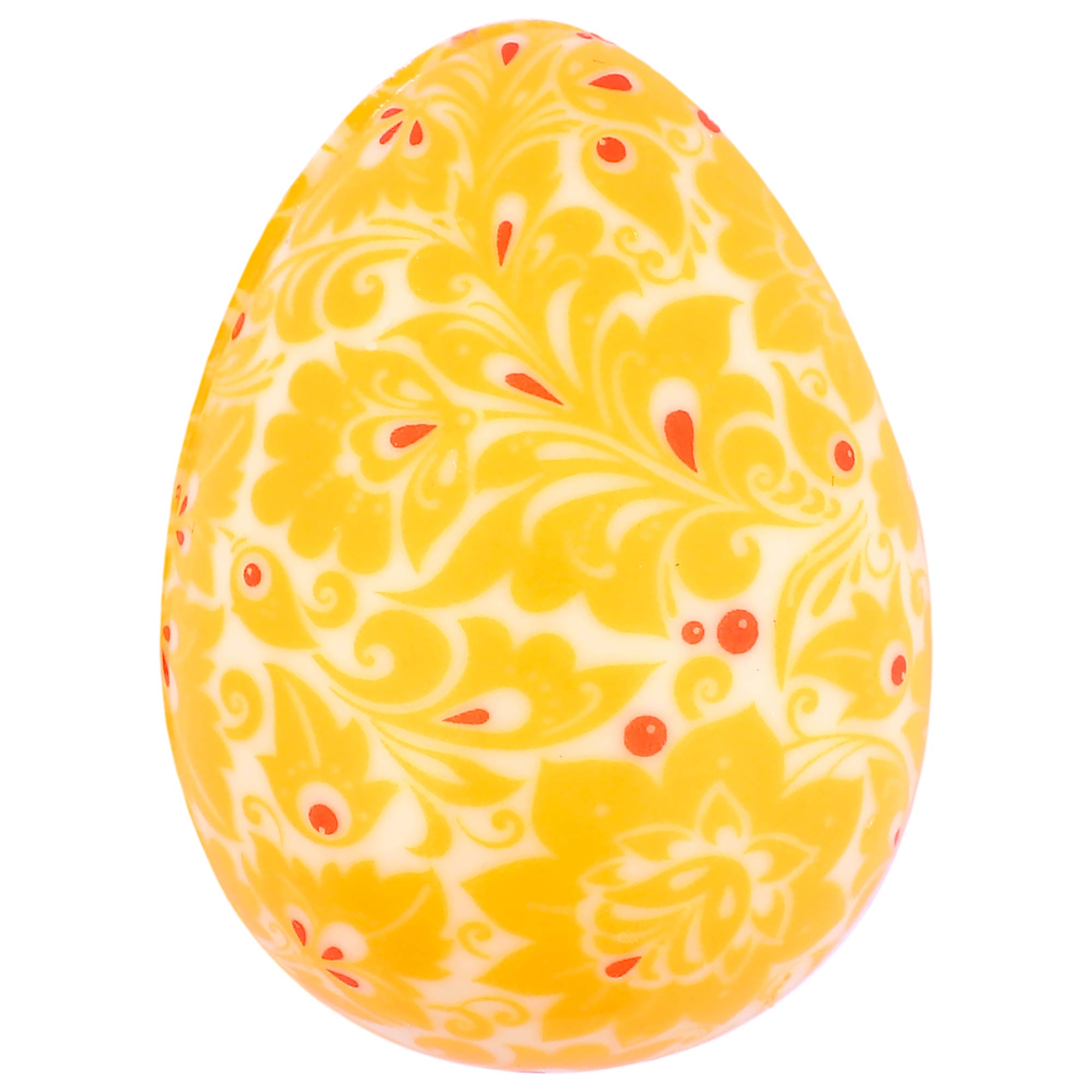 Шоколадное яйцо с желтым декором