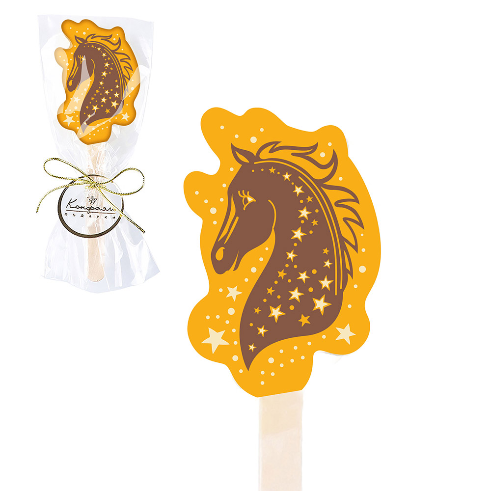 "Лошадка" шоколад апельсиновый на палочке 13г