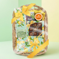 Корзина: мармелад, конфеты глазированные, чай, варенье