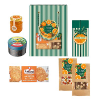 Пакет с конфетами: мармелад, шоколад, варенье, чай