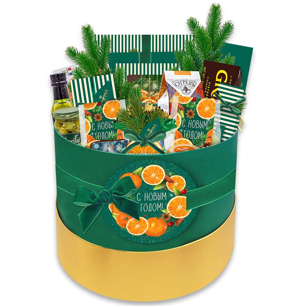 Набор с конфетами: мармелад-суфле, ассорти, сухофрукты, меренги, пряник, варенье, оливки, масло, паштет, печенье, чай