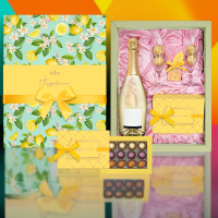 Набор бокалов и конфет ручной работы