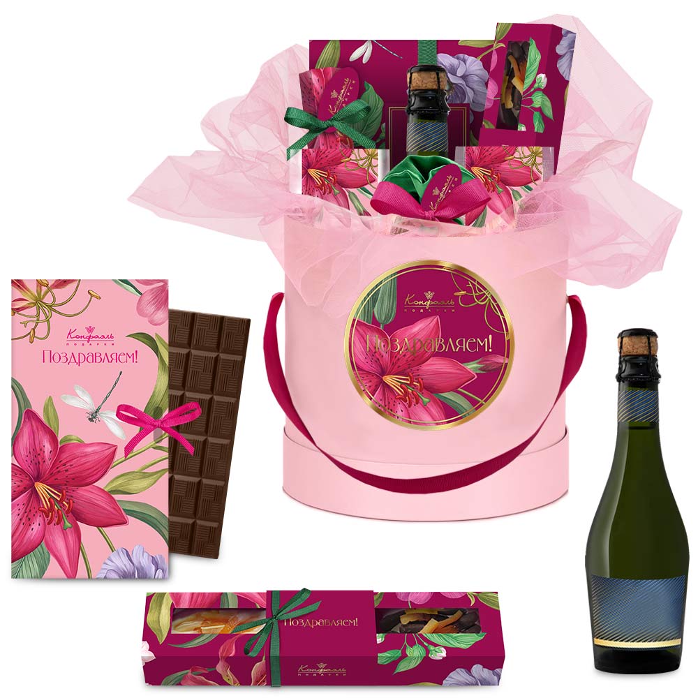 Набор: шоколад, драже, конфеты ассорти, цукаты 645г