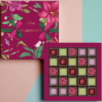 Шоколадные конфеты ассорти, с кремовой начинкой и декором 235г