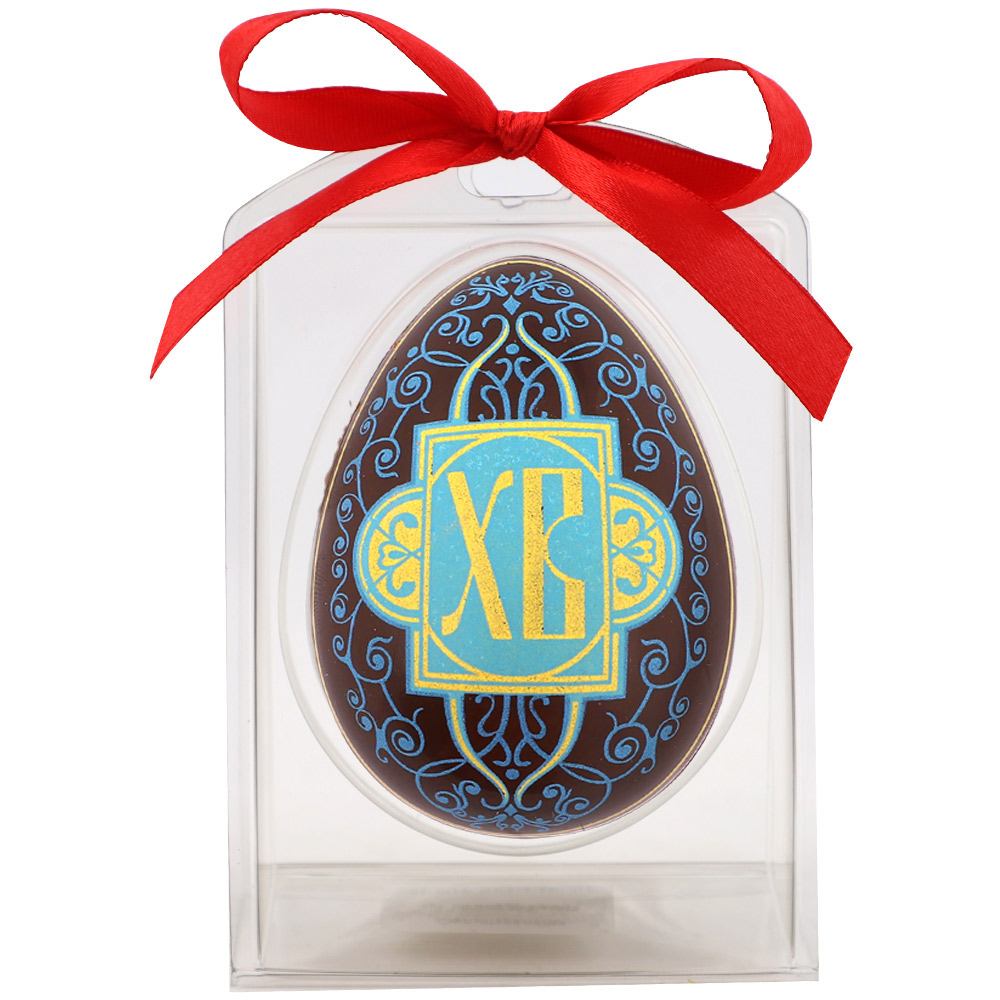 Яйцо из молочного шоколада с декором ХВ