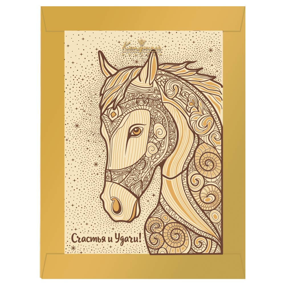 "Счастья и удачи" открытка шоколад белый 170г