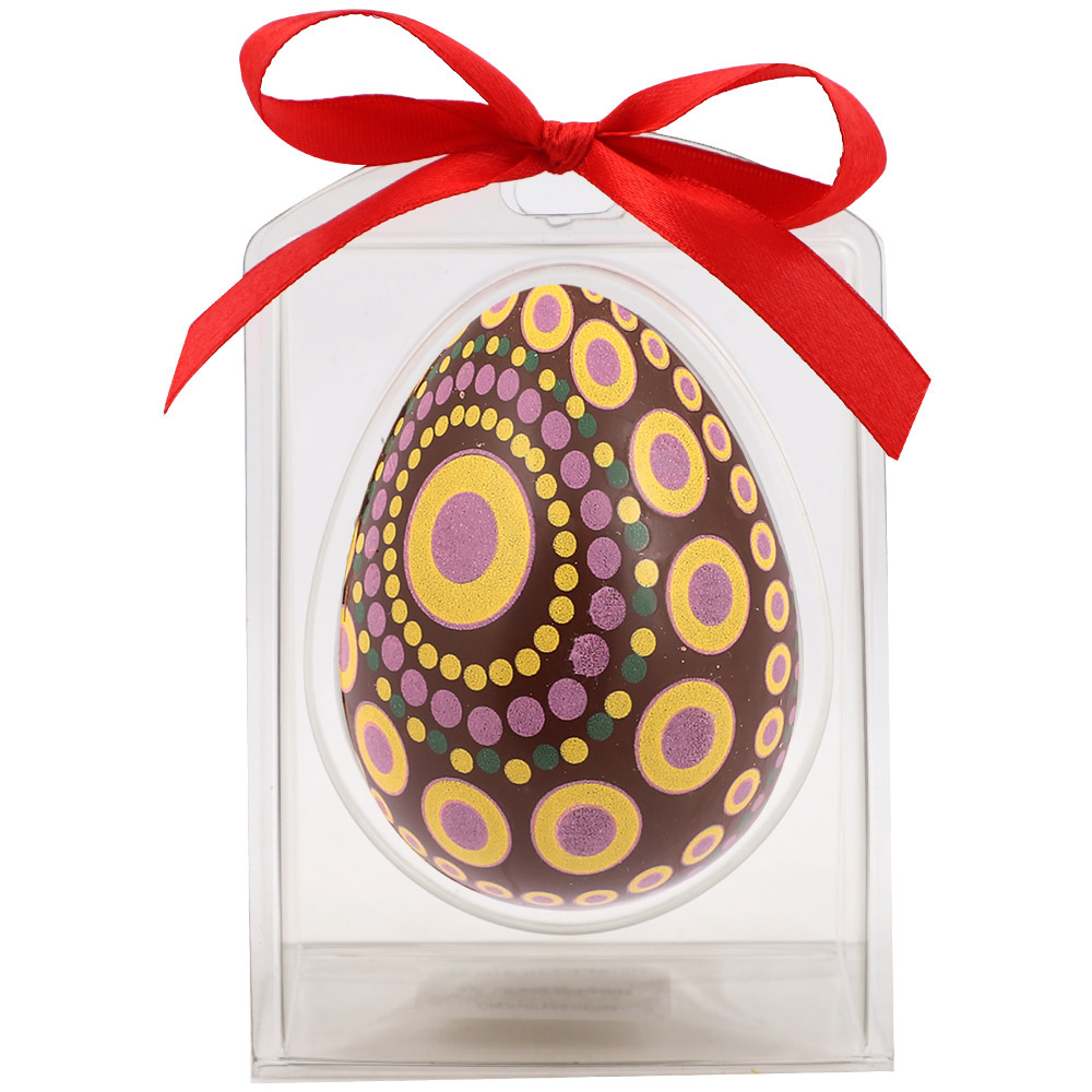 Яйцо из молочного шоколада с декором авангард