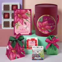 Набор: драже, конфеты ассорти, чай 345г