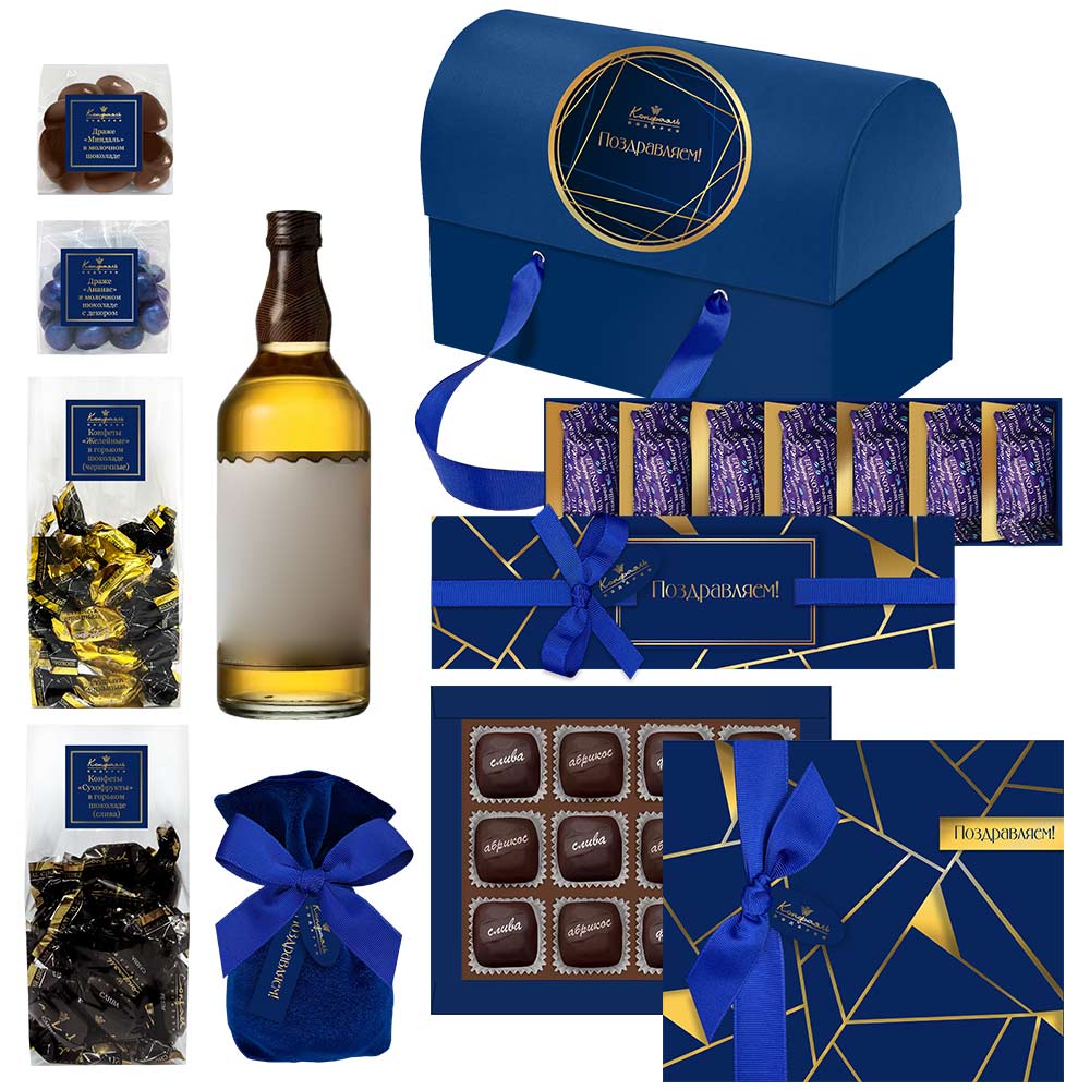 Набор сухофрукты в шоколаде, мермелад-суфле, драже