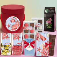 Набор: драже, мармелад, ассорти, шоколад, чай